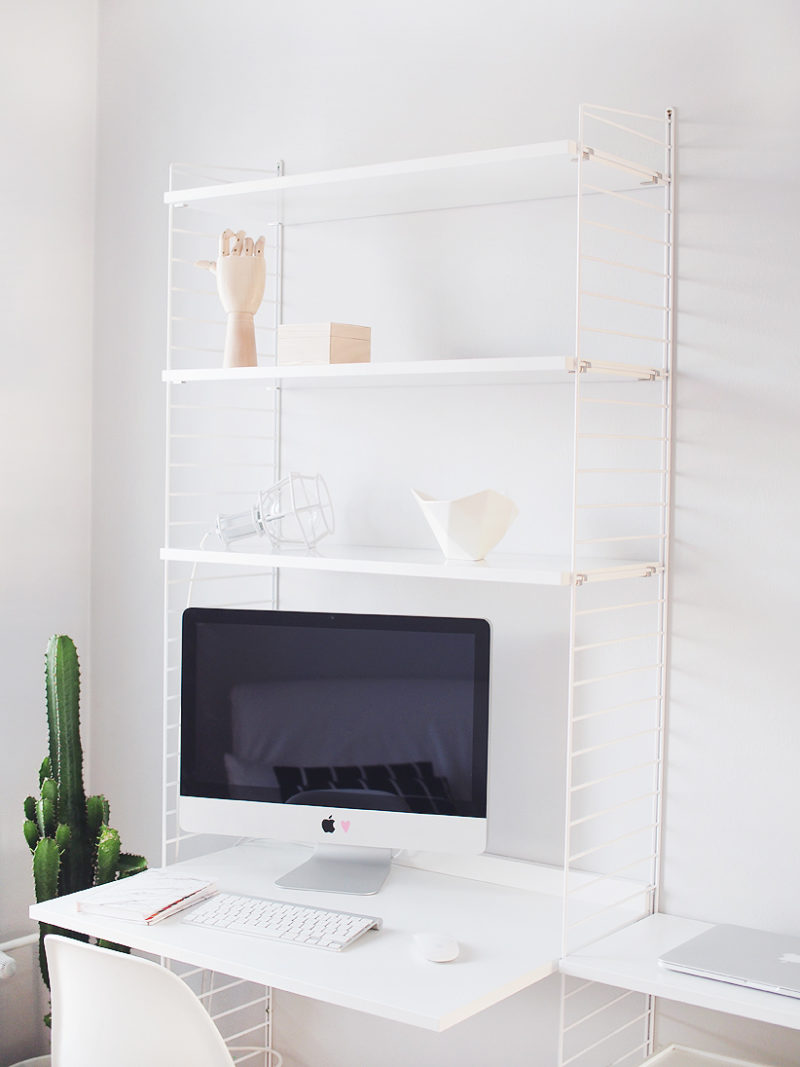 OLYMPUS DIGITAL CAMERA, String-työpiste, String, String hylly, iMac, String home office